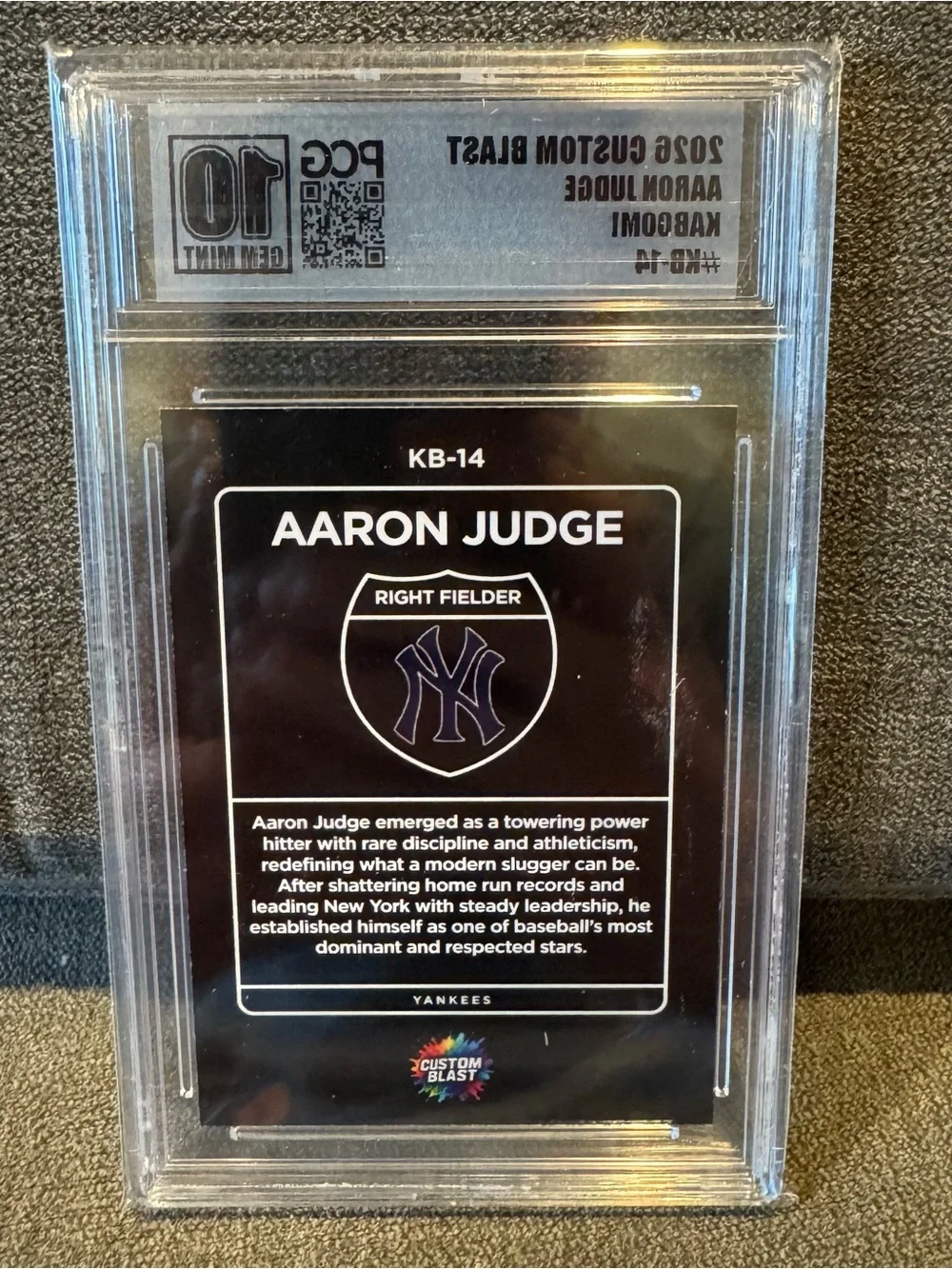 Aaron Judge Custom Blast Kaboom! #KB-14 PCG 10 Gem Mint